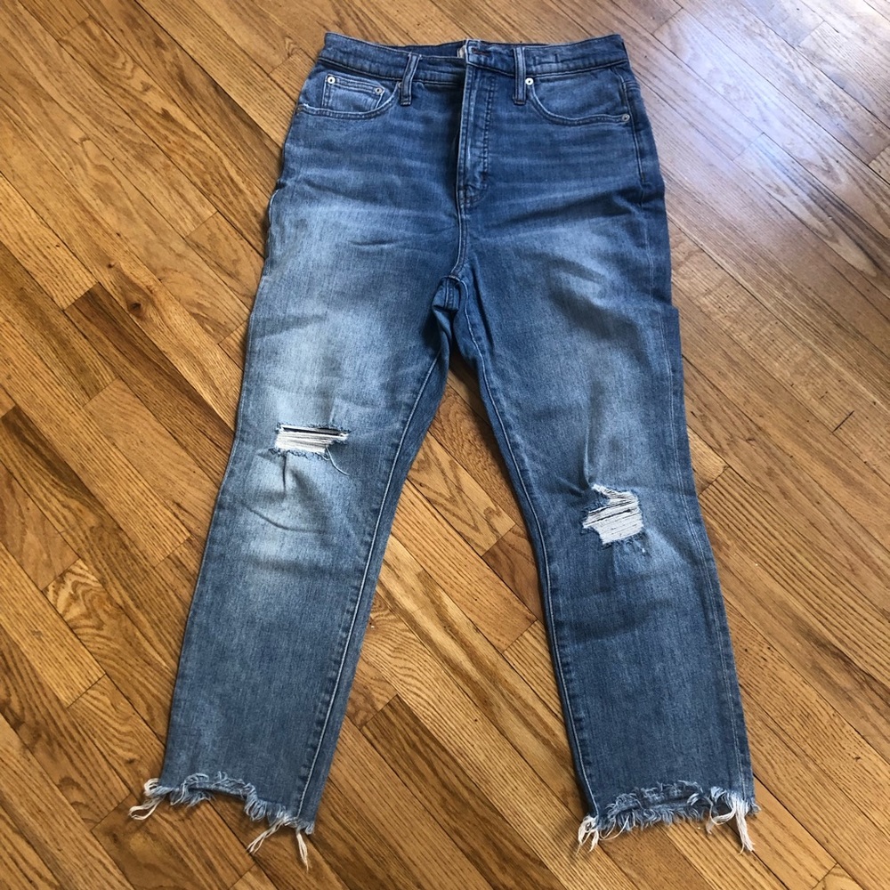 Madewell High Waisted Straight Leg Jeans